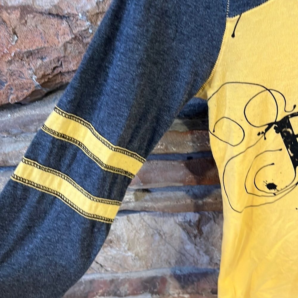 Fox Racing Ride On Henley V-neck Long Sleeve Tee Yellow and Black - Picture 3 of 6